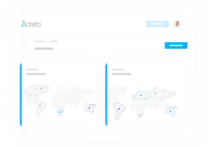 A graphic of Acreto creating an ecosystem of cybersecurity for businesses.