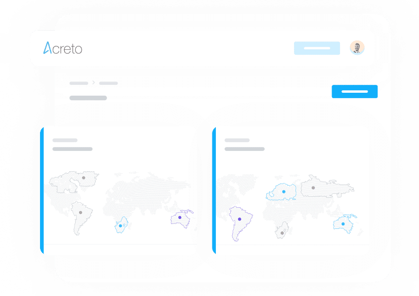 A graphic of Acreto creating an ecosystem of cybersecurity for businesses.
